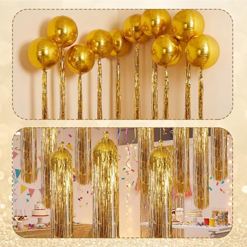 Chitidr 52 Pcs Christmas Balloon Decoration Set Gold Round Party Kit