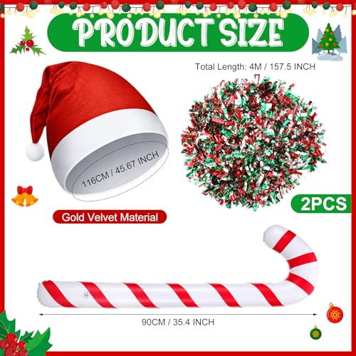 Cozypower 12 ft Skeleton Christmas Outfit Accessories Set - Classic Red