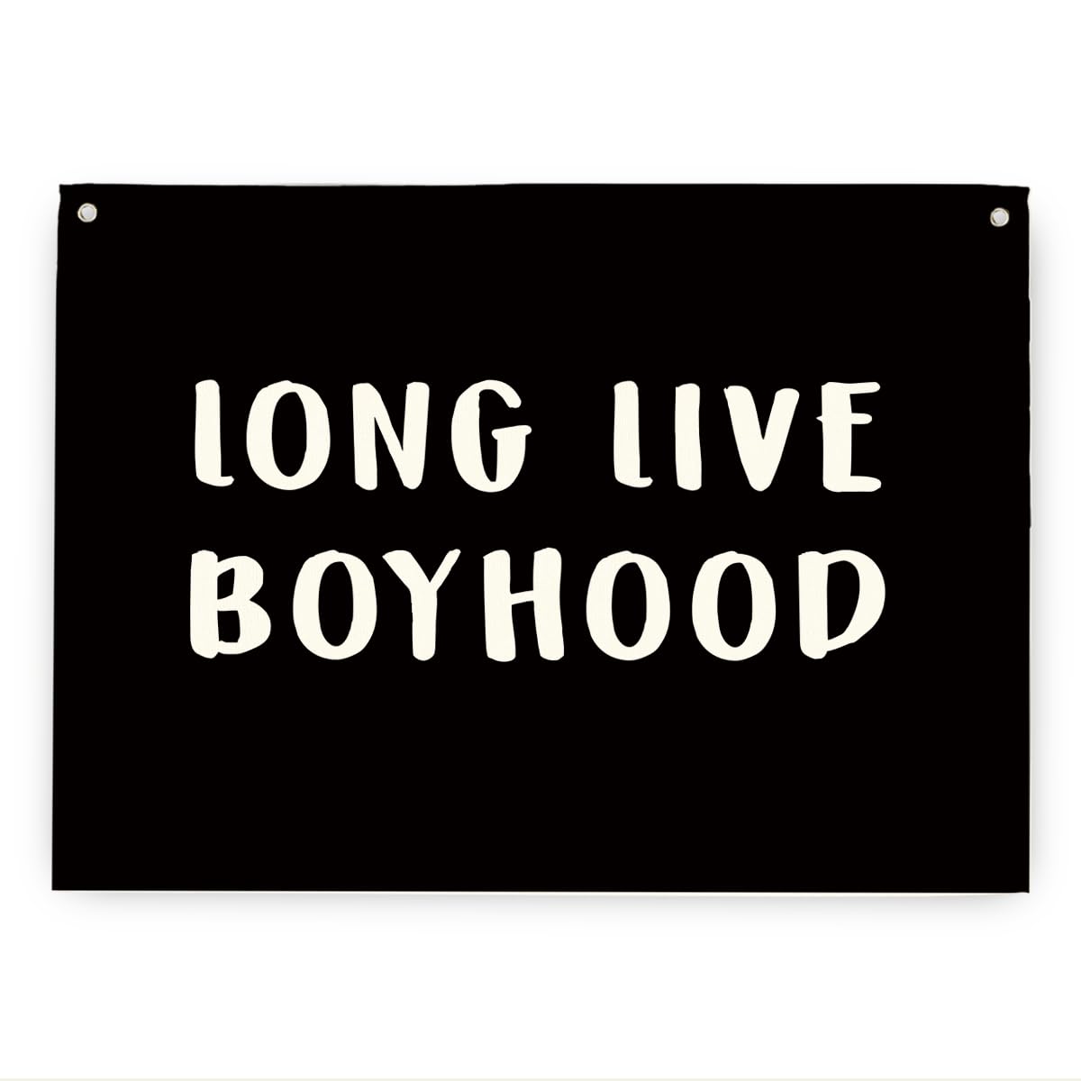 Geondos Boys Room Decor, Long Live Boyhood Wall Decor, Canvas Hanging Banner, Canvas Banner, Wall Hanging Flag Sign for Nursery Playroom Toddler Boys Kids Room 28.4×19.7 Inches
