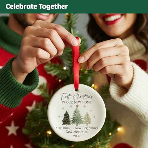 Housewarming Gifts Christmas Ornament 2025 for New Home, Our First New Home Ornaments Gifts for Christmas Tree