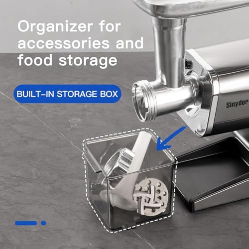 Sinyder Electric Meat Grinder 3000W Max Stainless Steel Sliver