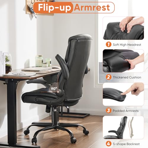 Sweetcrispy Inky 1-Pack Gaming Computer Desk Chair with Lumbar Support & PU Leather