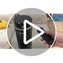 Grey Pelonis 42-Inch Tower Fan with Remote, 5 Speeds, 90° Oscillation, Eco Mode