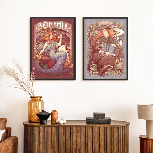 upsimples 50x70cm Puzzle Frame Black - 19.7x27.6in Wall Poster Frame for 1000-Piece Puzzle