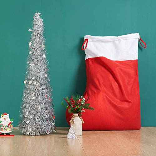 CCINEE 44.98" Jumbo Stocking,Christmas Large Size Red and White Xmas Hanging Stocking for Party Decoration Supply