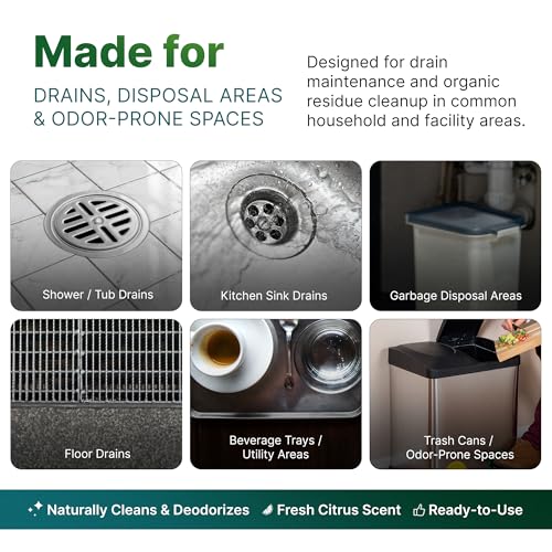 Bio-Enzyme Drain Cleaner & Odor Neutralizer Kit with Extension Hose - 19 oz