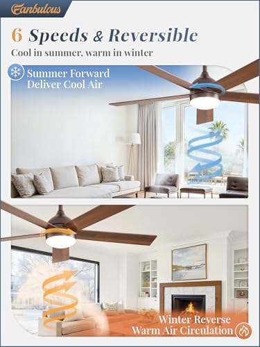 Fanbulous Oil Bronze 48-Inch Ceiling Fan with Light & Remote, Reversible Blades