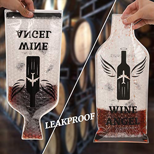 Reusable Wine Travel Bags Set - 8 Pack, Leakproof & Impact-Resistant