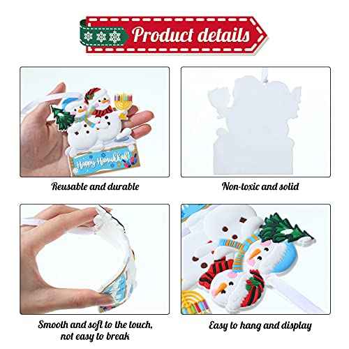 Hanukkah Snowman Tree Ornament Chanukah Hanging Decoration Pendant Jewish Chanukah Christmas Party Supplies Gifts Happy Hanukkah Menorah Decorations