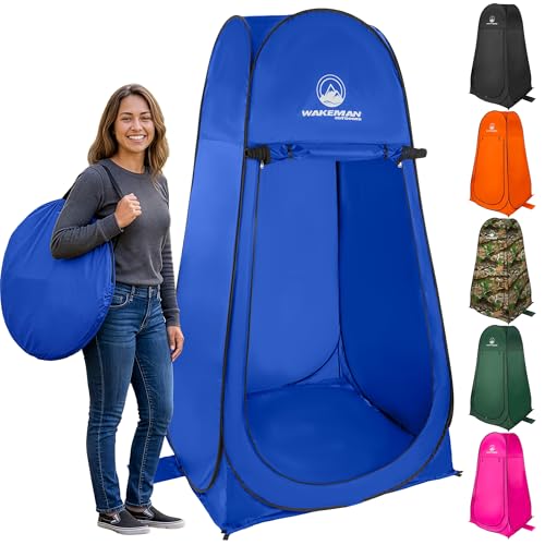 Blue Pop Up Changing Tent 3.3ft x 3.3ft x 6.2ft Camping Shower Privacy Shelter