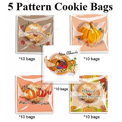 Fall Thanksgiving Feast Cookie Cutters - 5 pieces Large Cookie Cutters Shape - Turkeys, Oak Leaf, Pumpkin, Acorn, Candy Corn for Christmas Food Party Decorations