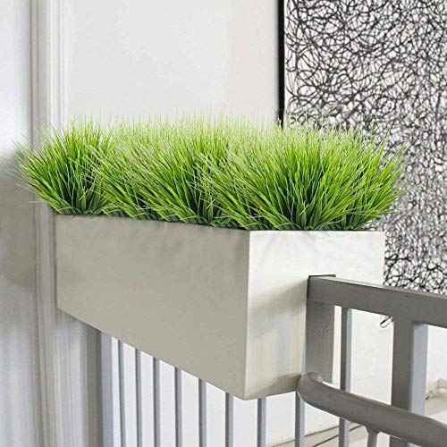 CATTREE Artificial Wheat Grass, Plastic Plants Shrubs Bushes Fake Green Leaves Wedding Indoor Outdoor Home Garden Verandah Kitchen Office Table Centerpieces Arrangements Christmas Decoration 5 pcs