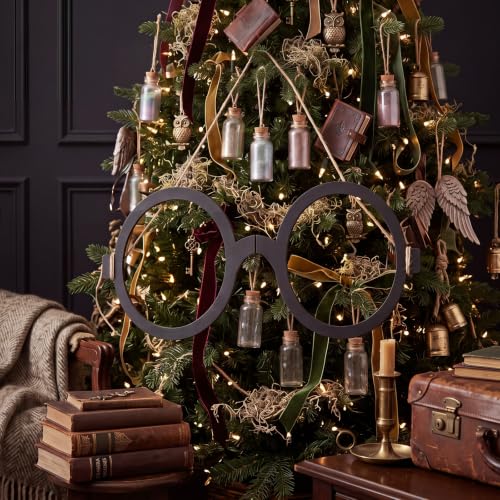 24 Inch Wizard Glasses Christmas Tree Ornament - Foldable Wooden Decor