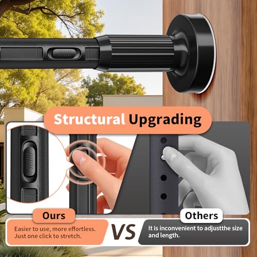Tension Curtain Rod 41-86In-150Lb, No Drilling for Window or Bathroom