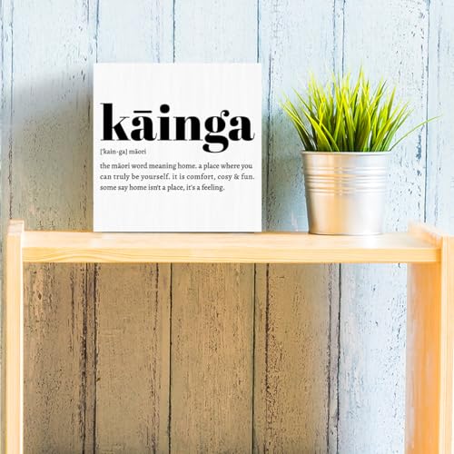 Kainga Definition Maori Rustic Home Office Decor Wooden Box Sign