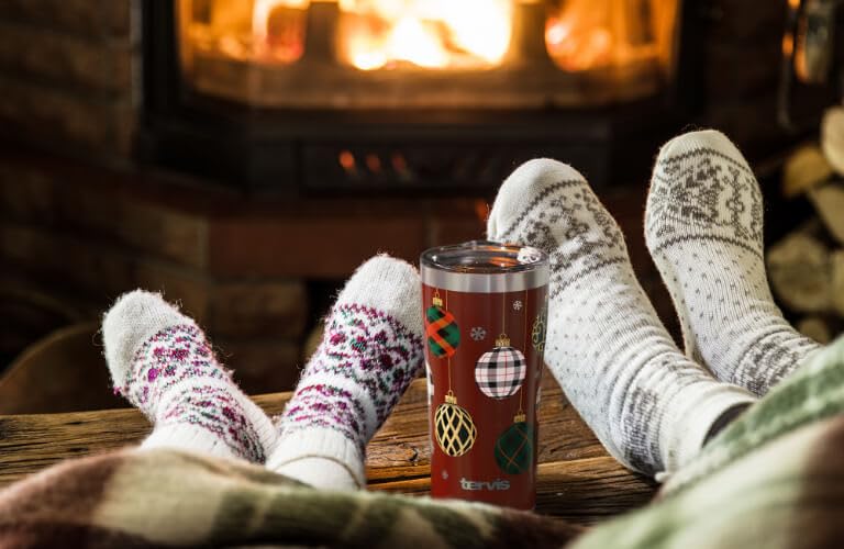 Tervis 16oz Insulated Holiday Mug - Double Wall Travel Cup Keeps Drinks Hot & Cold, Made in USA