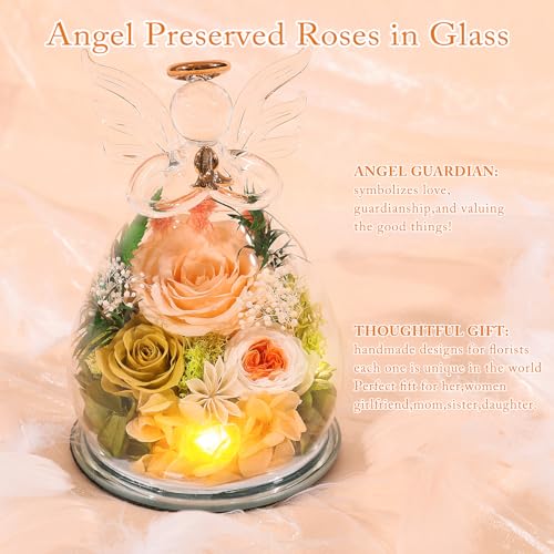 Gifts for Mom Birthday Women Preserved Rose Forever Flower in Glass