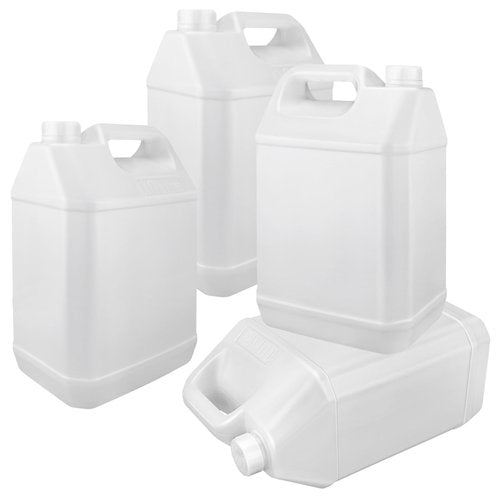 2.5 Gallon Water Jug, F-Style Plastic Jug, Water Storage Containers, Hdpe Containers with Leakproof Cap (4 Pack)