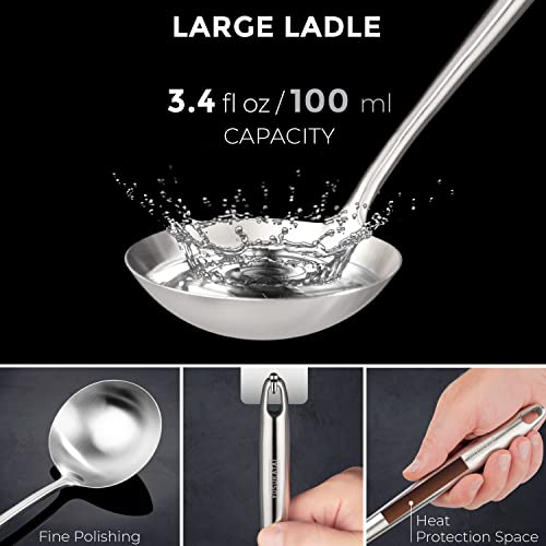 17-Inch Wok Spatula and Ladle Set - Heat-Resistant Stainless Steel Kitchen Tools - Variation 1