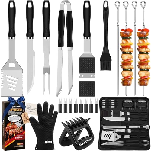 Romanticist 23-Piece Stainless Steel BBQ Grill Tools Kit - Black2
