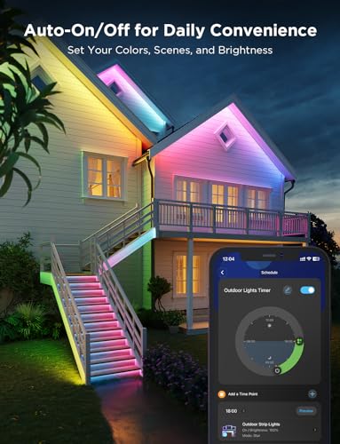 Govee 32.8ft Outdoor RGBIC LED Strip Lights Waterproof Smart Patio Lights