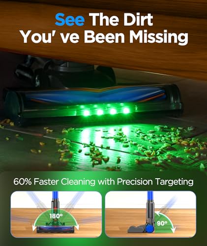 Slivamo S10 Cordless Vacuum Cleaner 40KPa 45-Minute Runtime, LED Touch Display