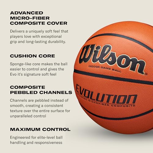 Wilson Evolution Size 7 Indoor Basketball - Multi-Color 29.5"