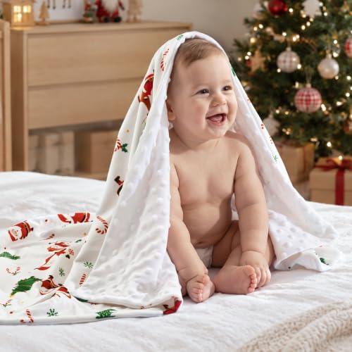 David's Kids Micro Fleece Minky Baby Blanket 30x40 Inches Christmas Edition