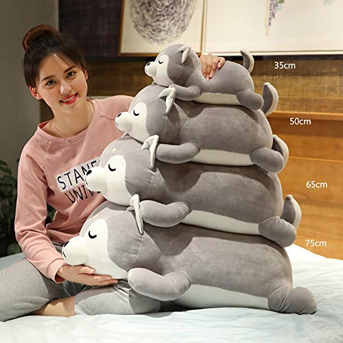 Husky Plush Pillow,Huskie Stuffed Animal Toy Puppy Throw Pillow for Kids and Adults (13.7 inch)
