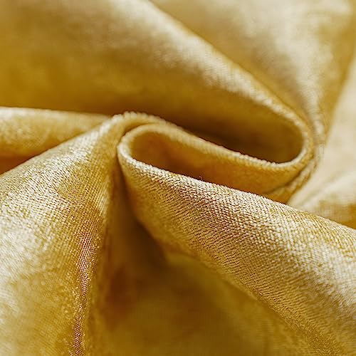 NiNi ALL Gold Velvet 22x22 Pillow Covers (Pack of 2) Decorative Cushions for Couch
