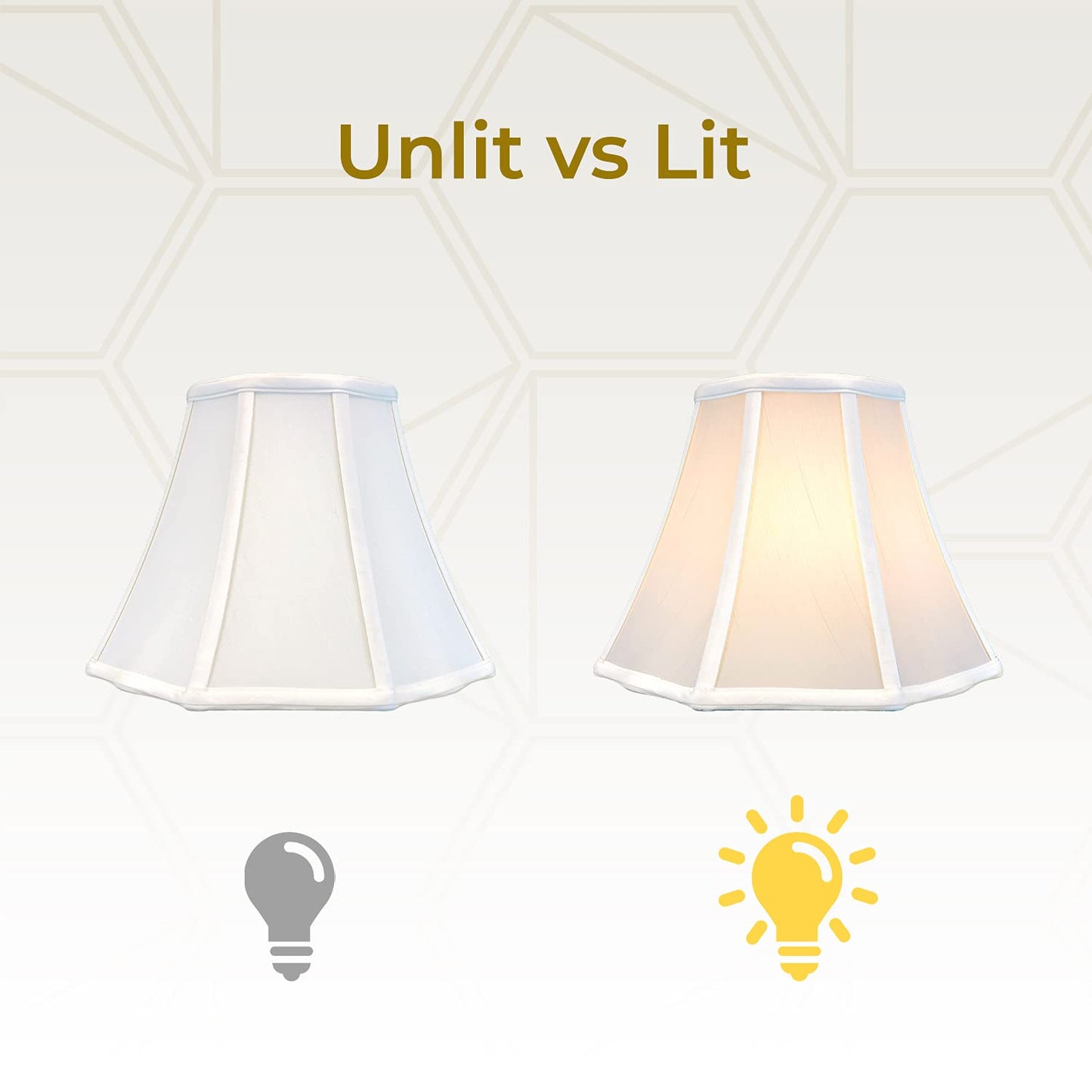 Royal Designs, Inc. Flare Bottom Outside Corner Scallop Lamp Shade, BSO-701-10WH, White, 5 x 10 x 8