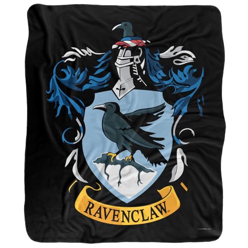 Ravenclaw Crest 1 50x60 Silky Touch Sherpa Back Throw Blanket - LOGOVISION