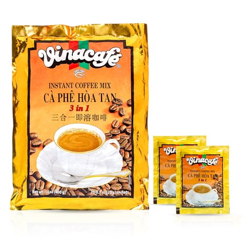 Instant Coffee Packets 3 in 1 Vietnamese Style Medium Roast, Single Serve Sachets - Pack of 4