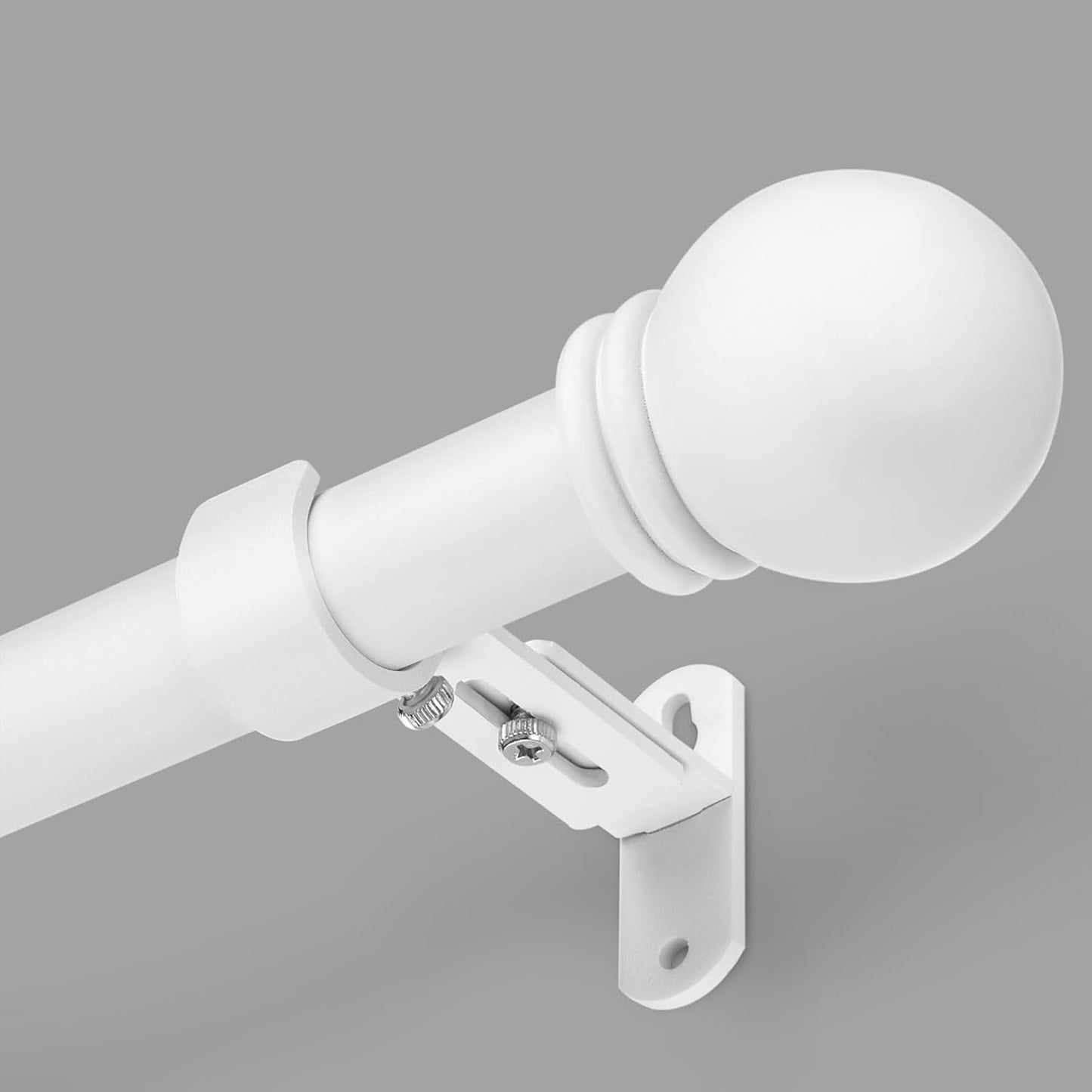 Max Adjustable Curtain Rods by [Brand Name] - 16 to 48 Inches, 1-Inch Diameter, White Finish