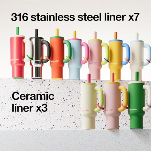 Insulated 33oz Travel Water Bottle with Handle & Straw - Silver