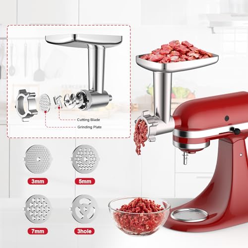 KitchenAid Meat Grinder & Stainless Steel Slicer Shredder Attachment Set