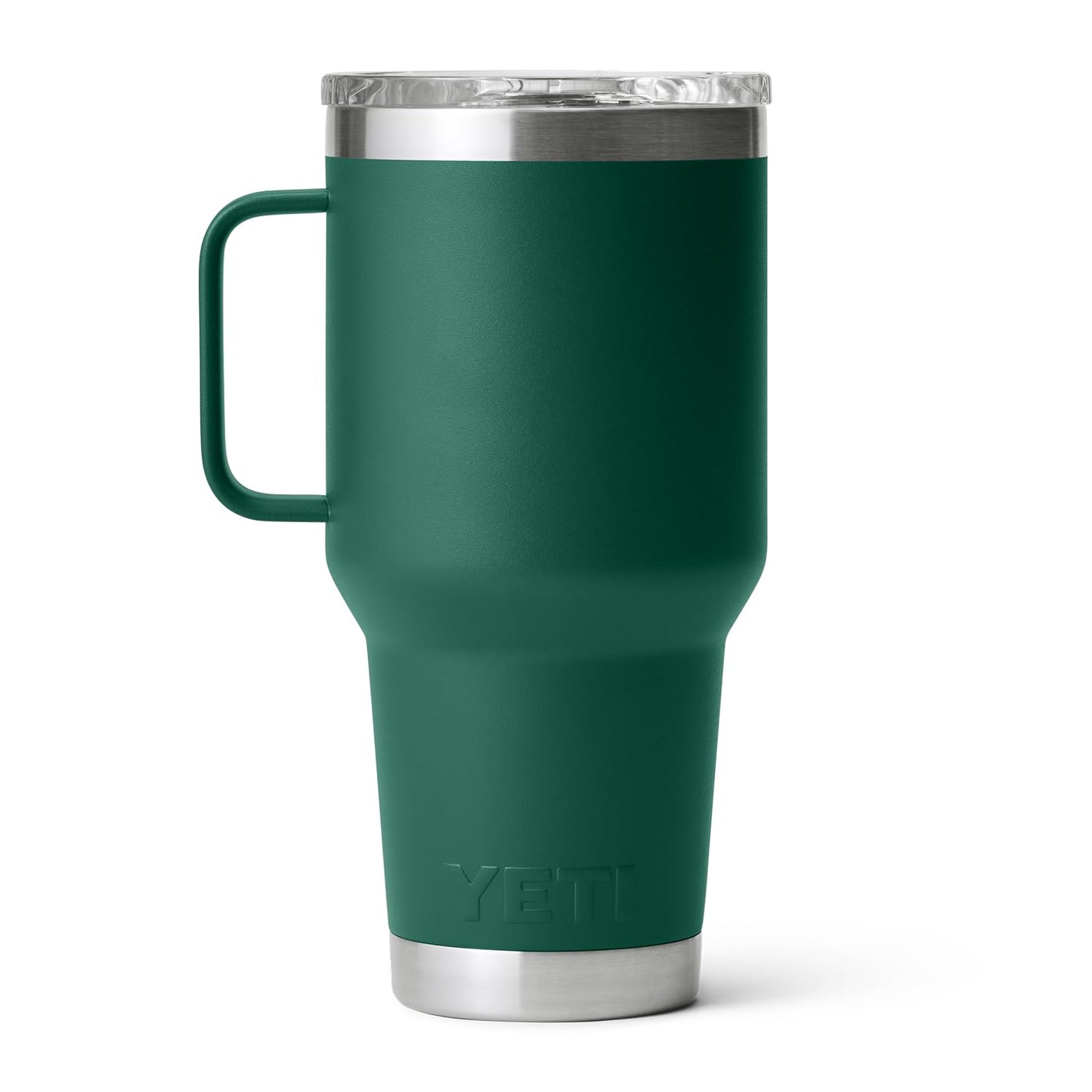 YETI Rambler 30 oz Travel Mug, Stainless Steel, Vacuum Insulated with Stronghold Lid, Black Forest Green