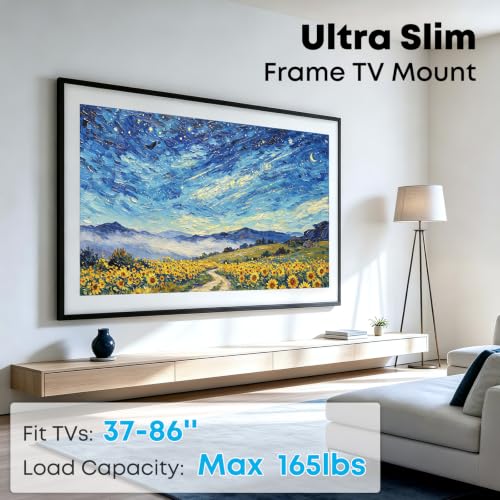 IMtKotW Ultra Slim TV Wall Mount for 37-86 Inch Screens, Supports 165 lbs, VESA Compatible