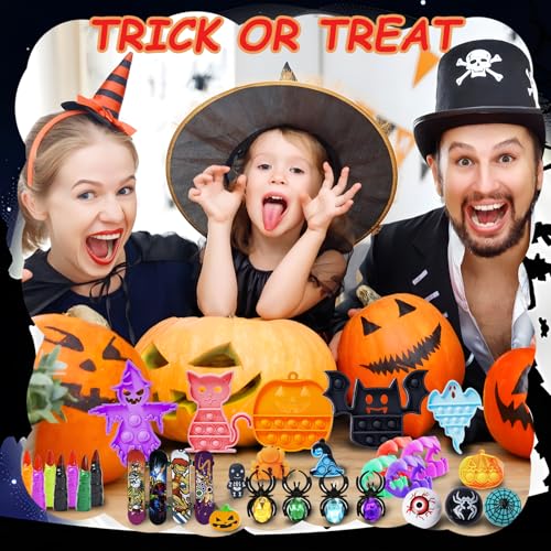 Halloween Party Favors Set with 40+ Fidget Toys for Kids - Bulk Halloween Goodie Bag Stuffers