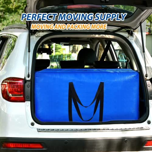 Blue 4 Pack Extra Large 57 Gallon Heavy Duty Moving Storage Bags - 42x23x13.5 Inches