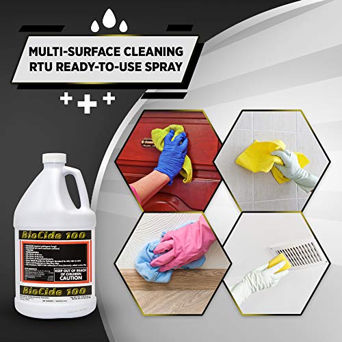 BioCide 100 Multi-Purpose Disinfectant Spray 128 Fl Oz - Bacteria, Virus & Mold Remover