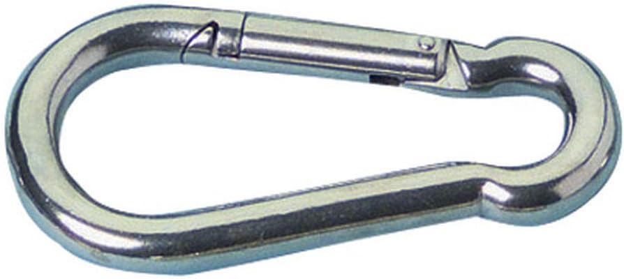 MarineNow 316 Stainless Steel Snap Hook Carabiner - Spring Loaded Link Connector for Outdoor Use | Sizes 30mm to 180mm