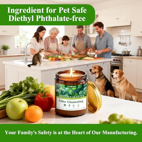 4-Pack Soy Scented Candles Set - Odor Elimination & Home Fragrance - Brown Variation