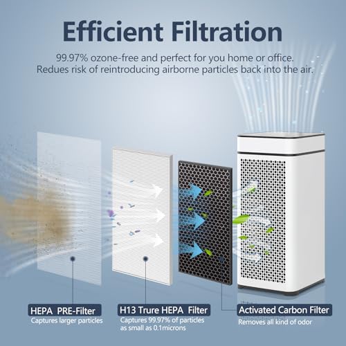 2 Pack HEPA Air Filter Replacement for MA-40 Air Purifier - Compatible with MA40 Series
