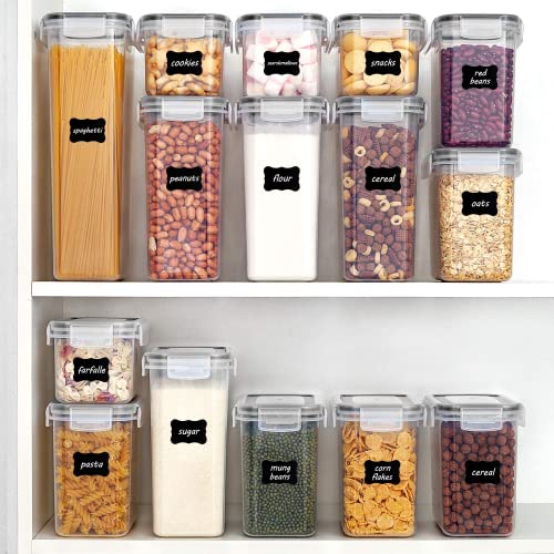 Vtopmart 0.7 Quart Airtight Food Storage Container Set - BPA Free Plastic Canisters with Lids & Labels
