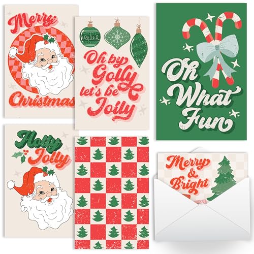 Hadley Designs Blank Christmas Cards with Envelopes (54) – 5x3.5" Holiday Note Cards