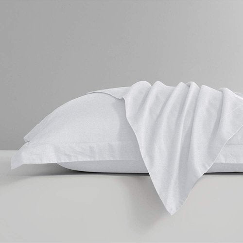FLXXIE Microfiber Euro Pillow Shams - Set of 2 Soft, Fade & Wrinkle Resistant Covers | White, 26x26 Inches