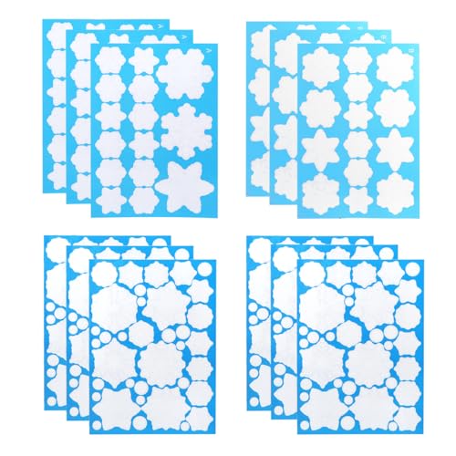 DC-BEAUTIFUL Christmas Snowflakes Clings Decoration Set - Winter Wonderland Window Stickers, 318 Pieces, Holiday Party Decor