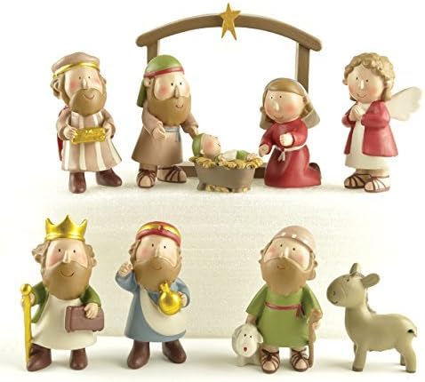 Miniature Holy Family Nativity Figurine - 2.56 Inch Tabletop Christmas Decoration