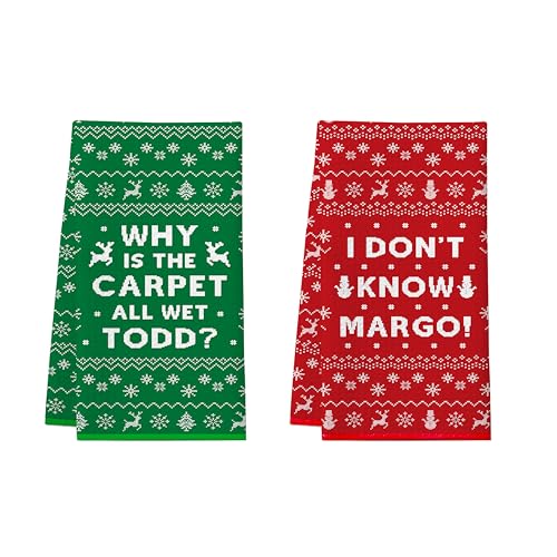 Cheroloven Margo Christmas Vacation Kitchen Towels 2Pcs Griswold Family Holiday Gift Set